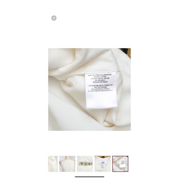 Badgley Mischka white dress, NWT - Picture 10 of 12